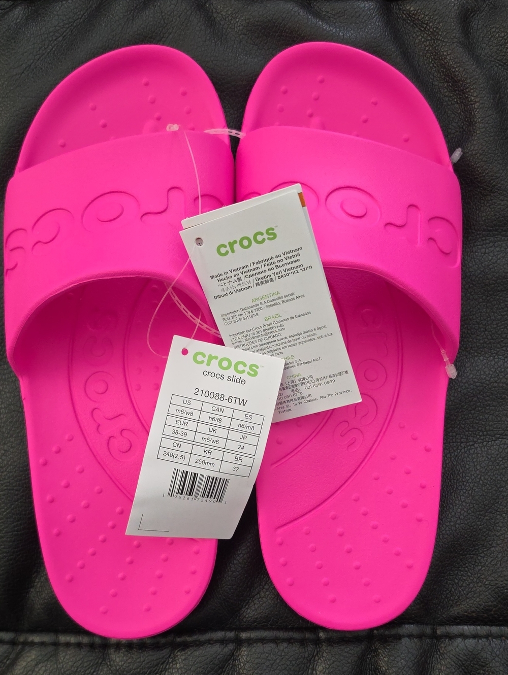 CROCS Women's Slide Sandals - Bright Pink